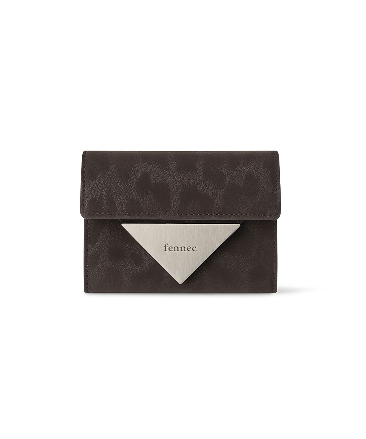 페넥(FENNEC) TRIANGLE DOCO WALLET - LEOPARD BROWN