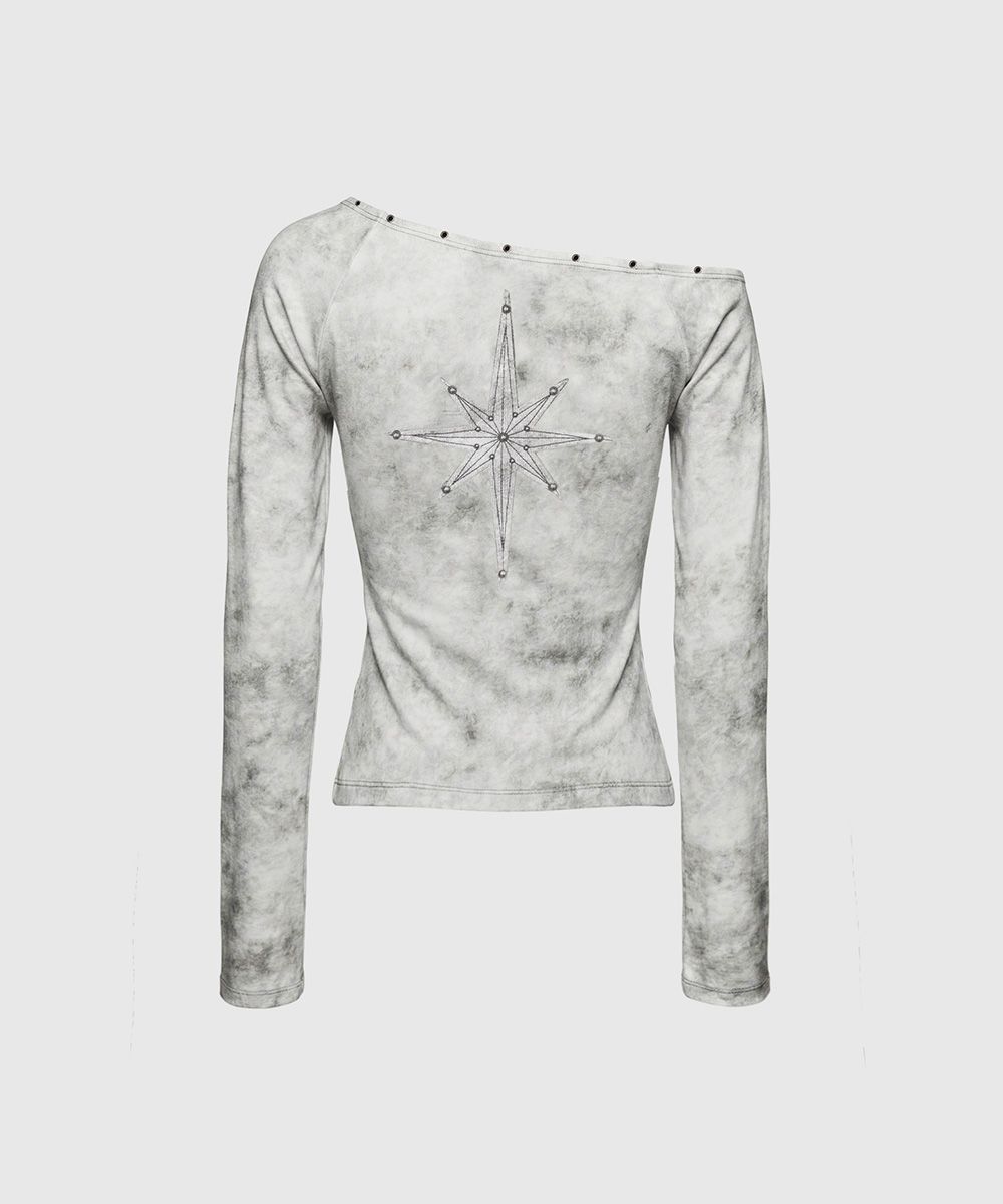 トップス BADBLOOD ViperCotton RibHenleyNeck White MUSINSA | BADBLOOD Viper Cotton Rib Asymmetric Top - White