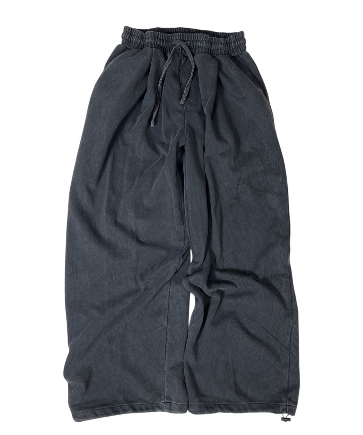 스케이터락(SK8ER ROCK) Stars Vintage Washing Wide Pants ((washed black))