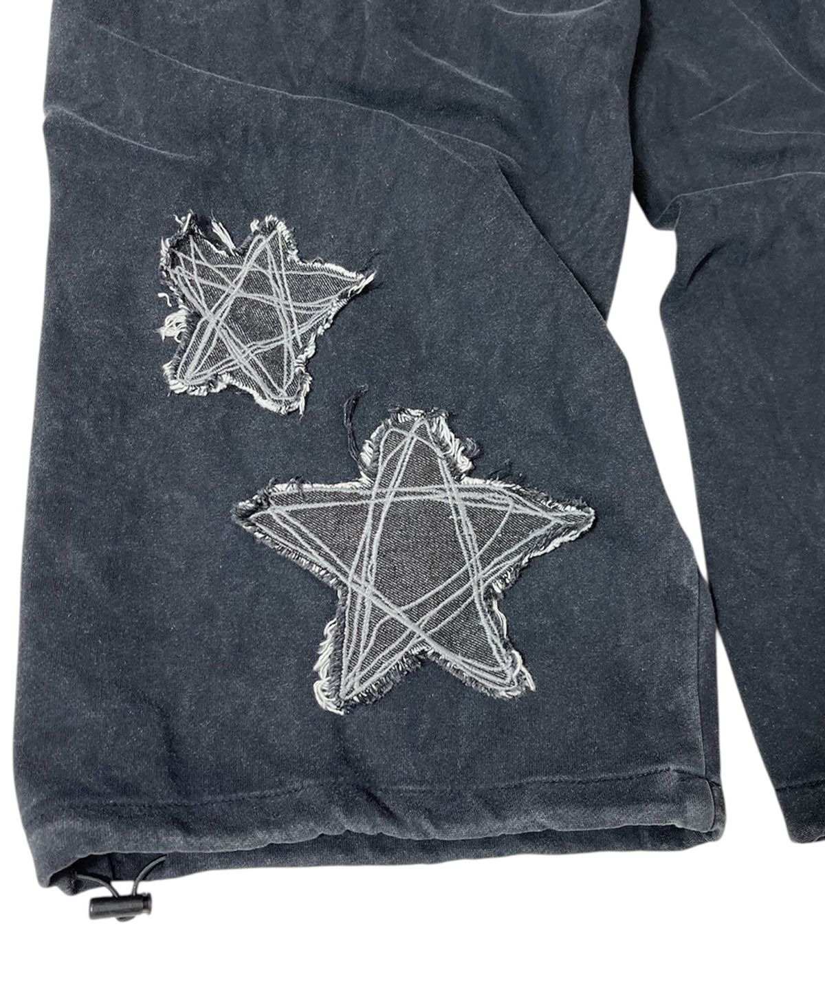 스케이터락(SK8ER ROCK) Stars Vintage Washing Wide Pants ((washed black))