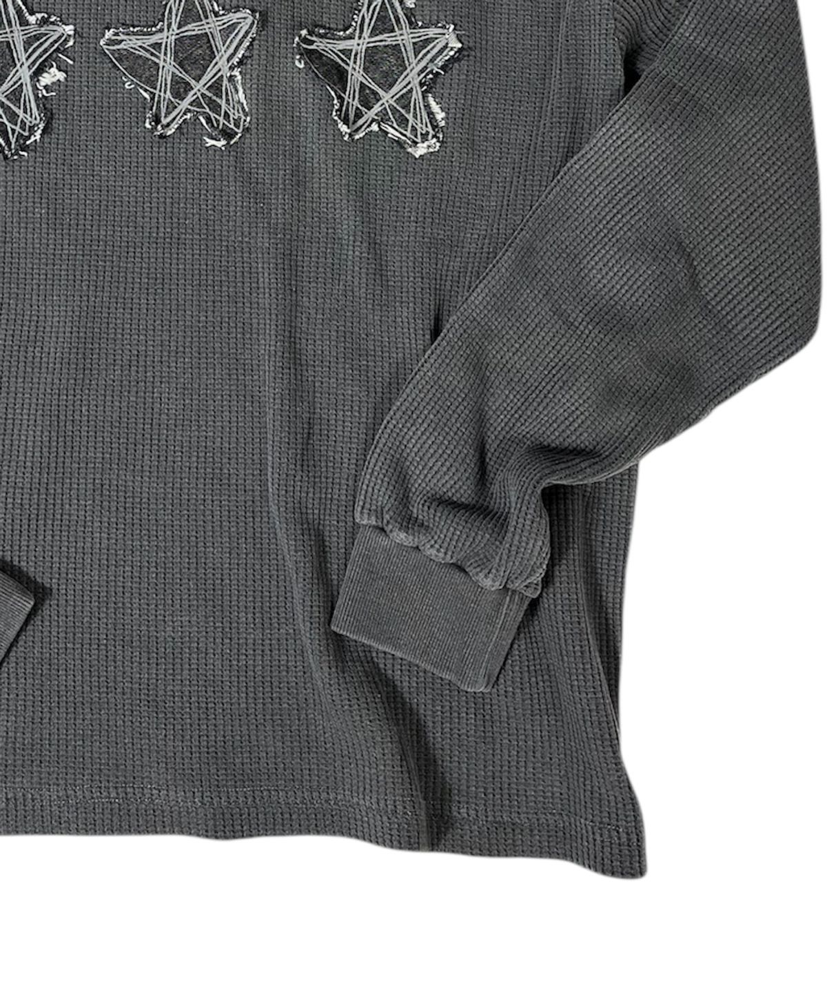 스케이터락(SK8ER ROCK) Stars Pigment Waffle Hoodie ((charcoal))