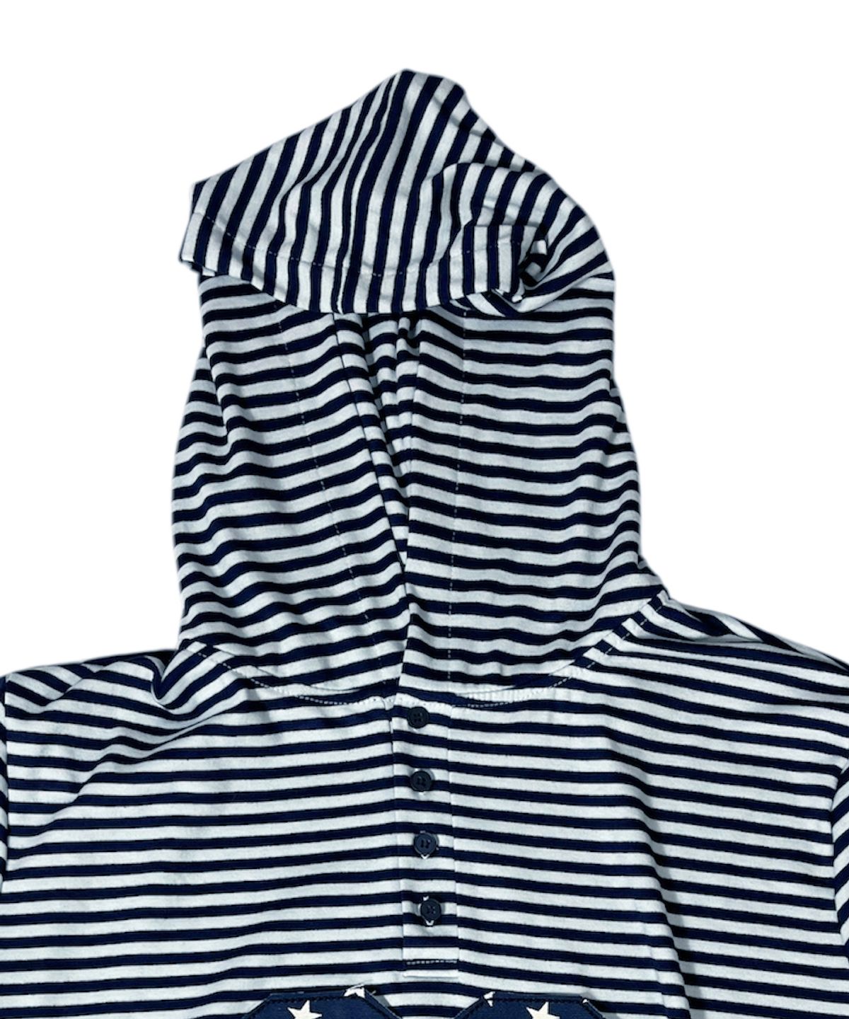 스케이터락(SK8ER ROCK) 88 Stripe Henley Neck Hoodie ((white*navy))