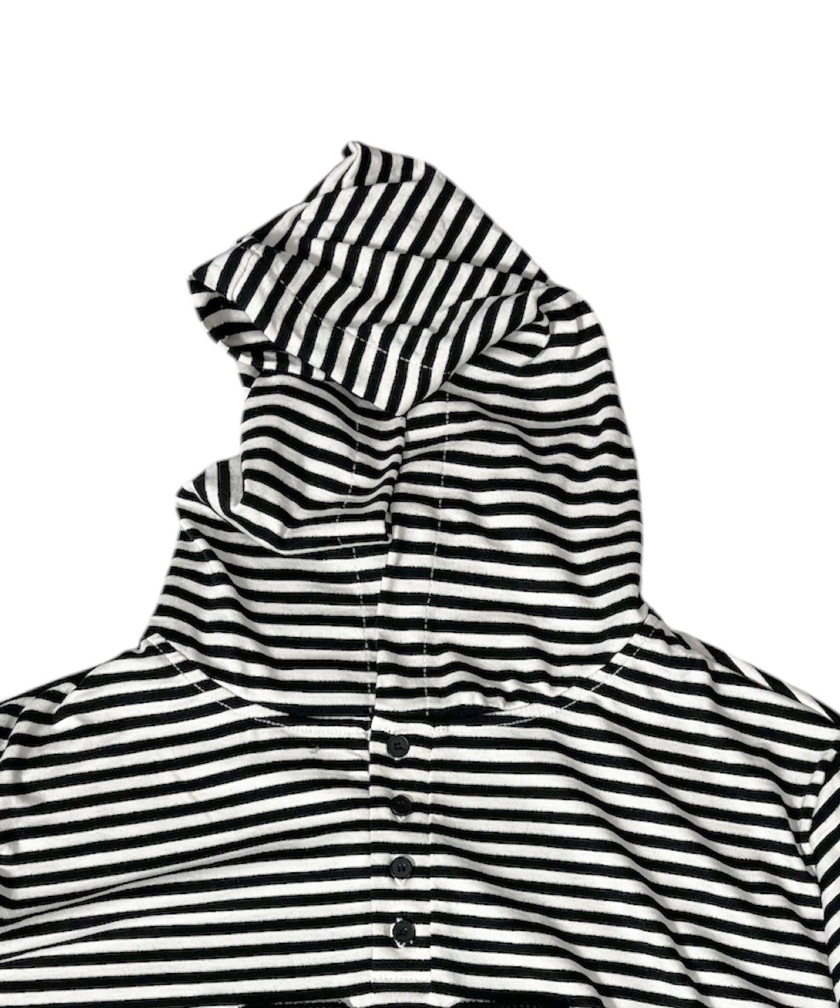 스케이터락(SK8ER ROCK) 88 Stripe Henley Neck Hoodie ((ivory*black))
