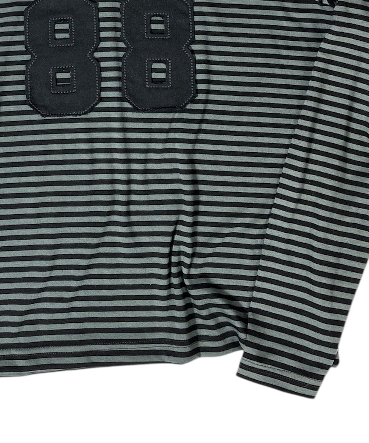 스케이터락(SK8ER ROCK) 88 Stripe Henley Neck Hoodie ((gray*black))