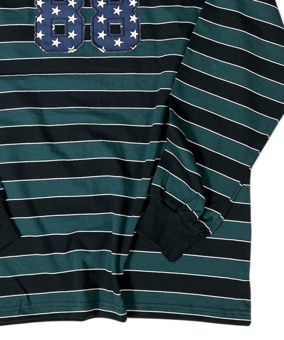스케이터락(SK8ER ROCK) Old School Stripe T-shirt ((dark green*black))