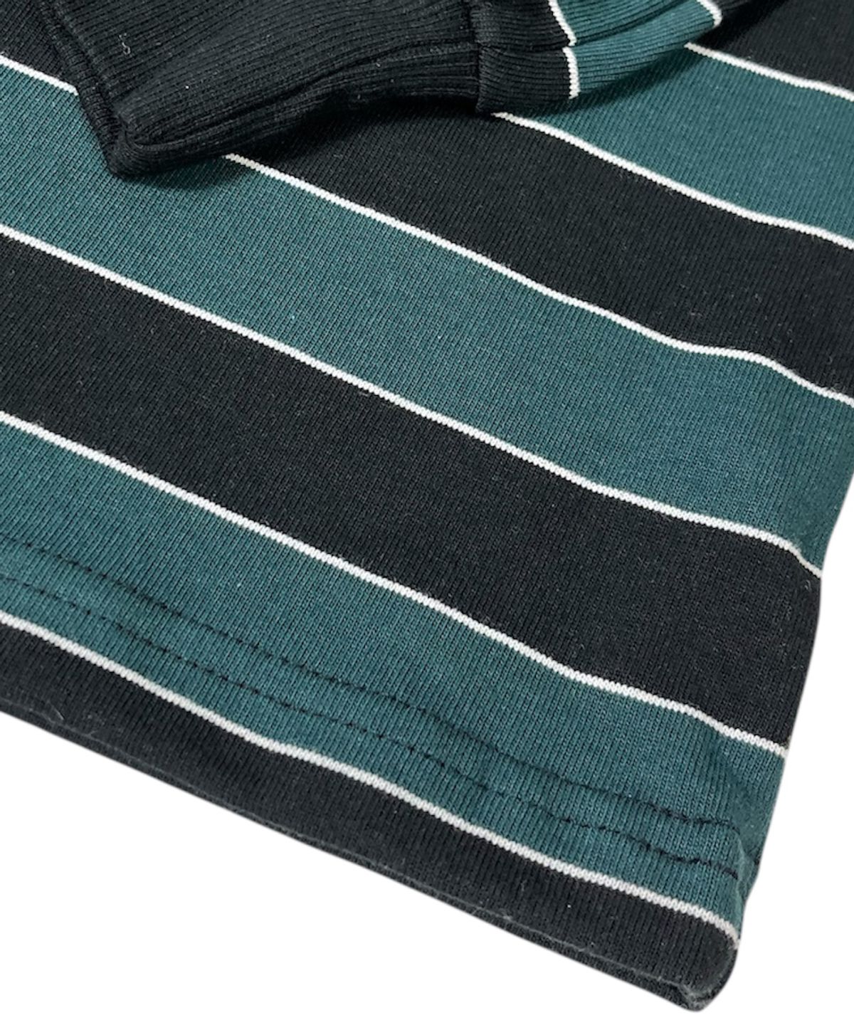 스케이터락(SK8ER ROCK) Old School Stripe T-shirt ((dark green*black))