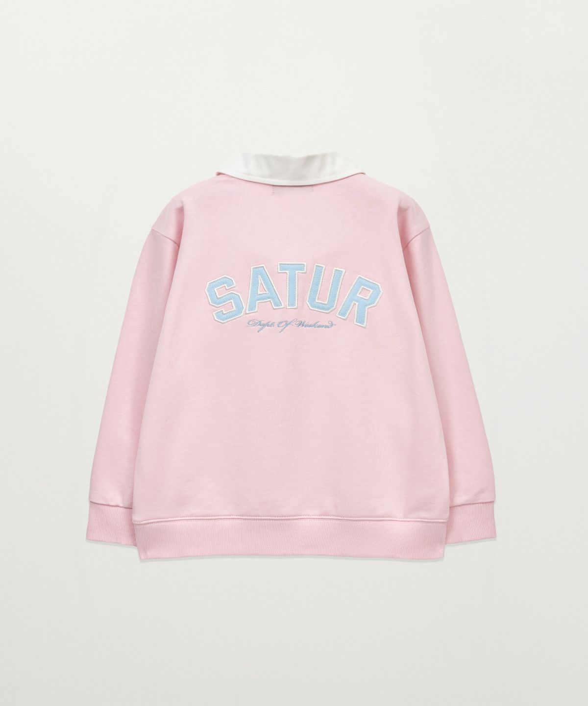 세터 키즈(SATUR KIDS) (K) 로고 칼라 스웨트셔츠 라이트 핑크
