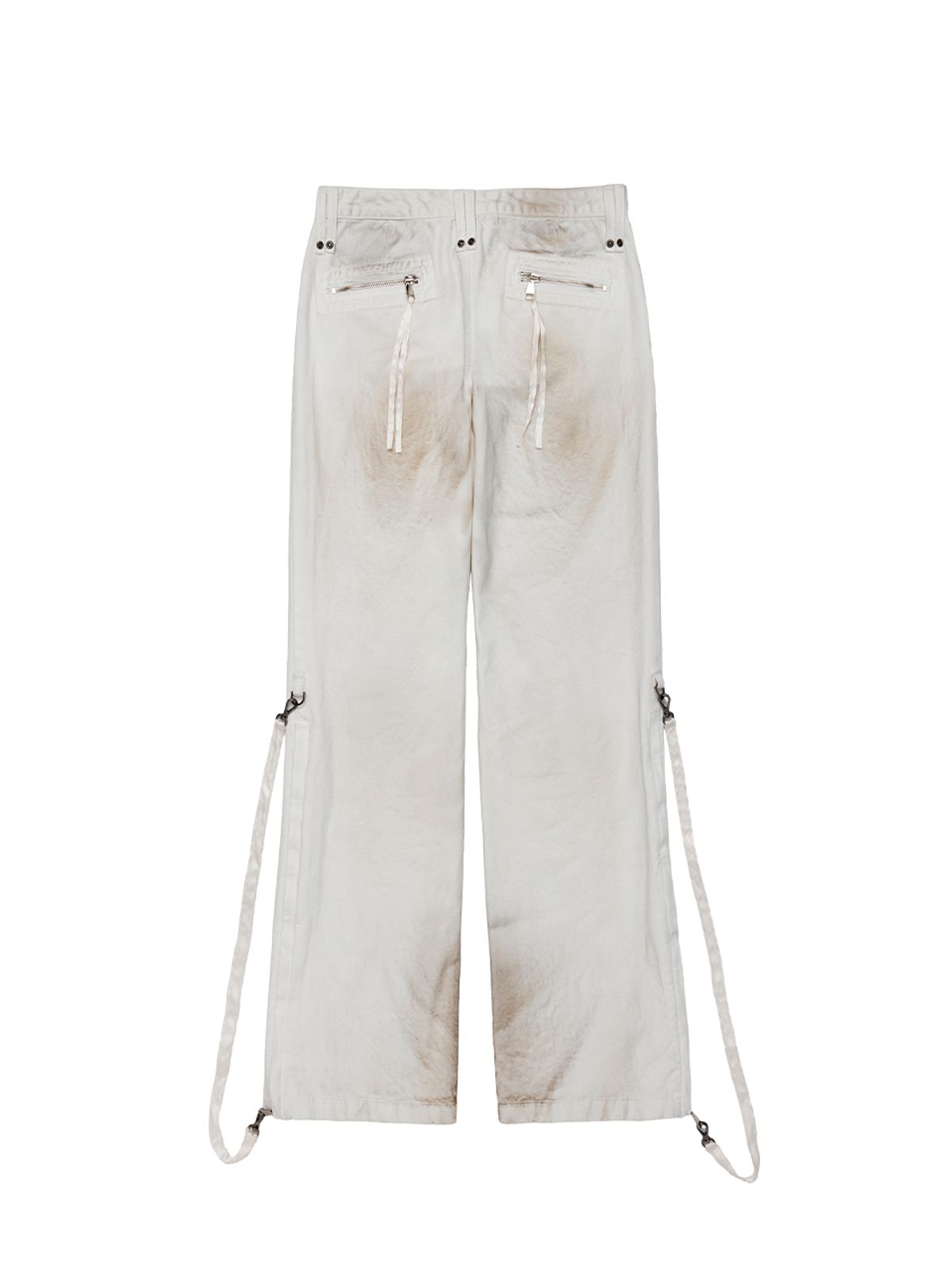 와이이이엘(YEEL) DIRTY WASHED ZIPPER PANTS WHITE