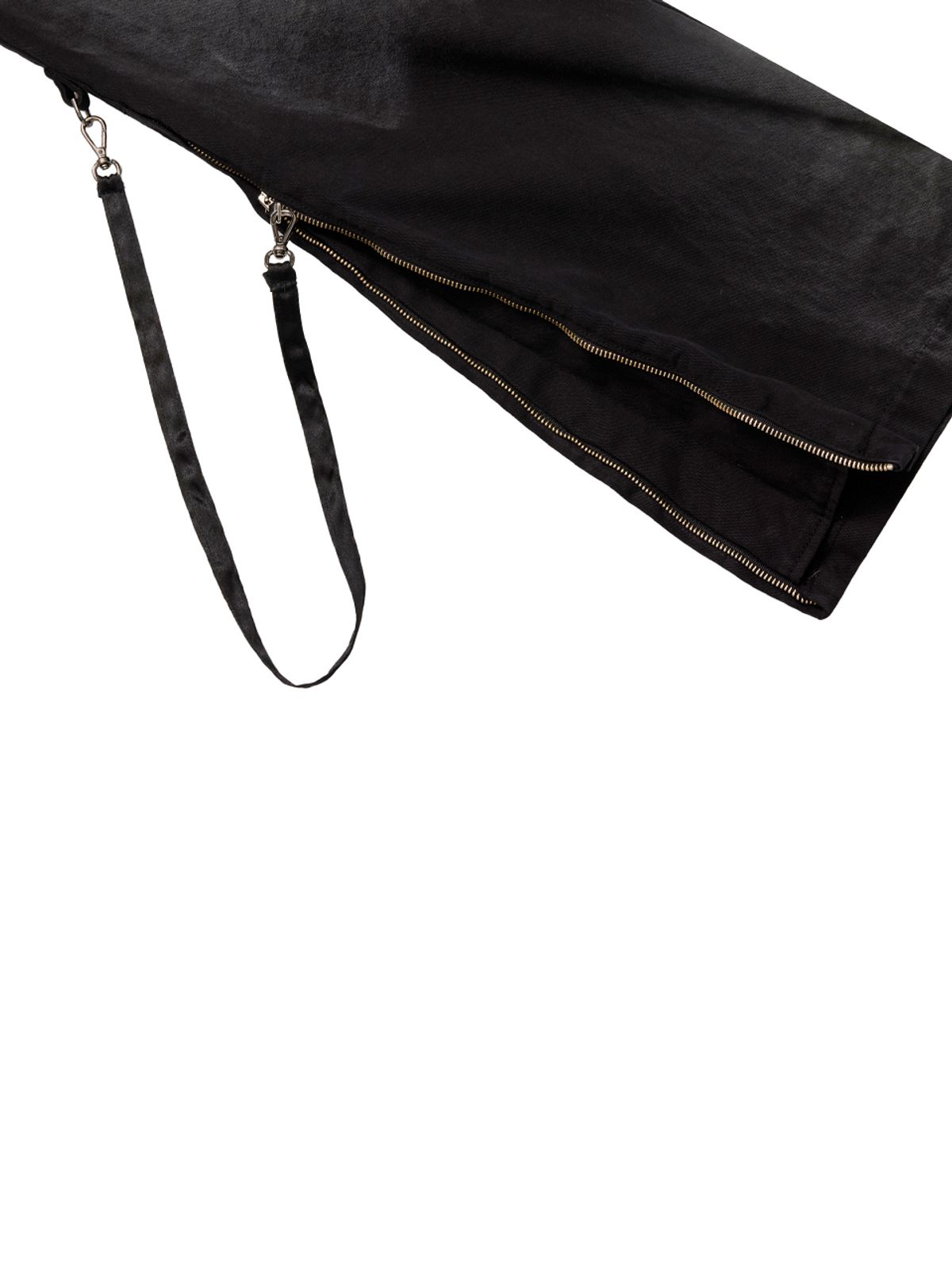 와이이이엘(YEEL) DIRTY WASHED ZIPPER PANTS BLACK
