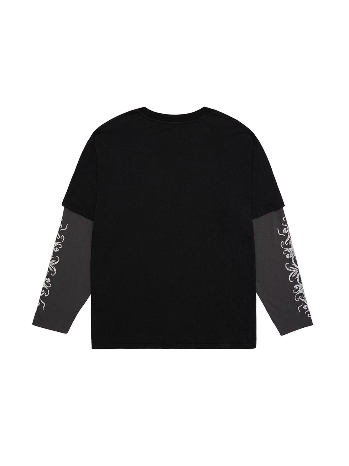 와이이이엘(YEEL) WESTERN HORSE GRAPHICS DOUBLE LAYERED TOP BLACK