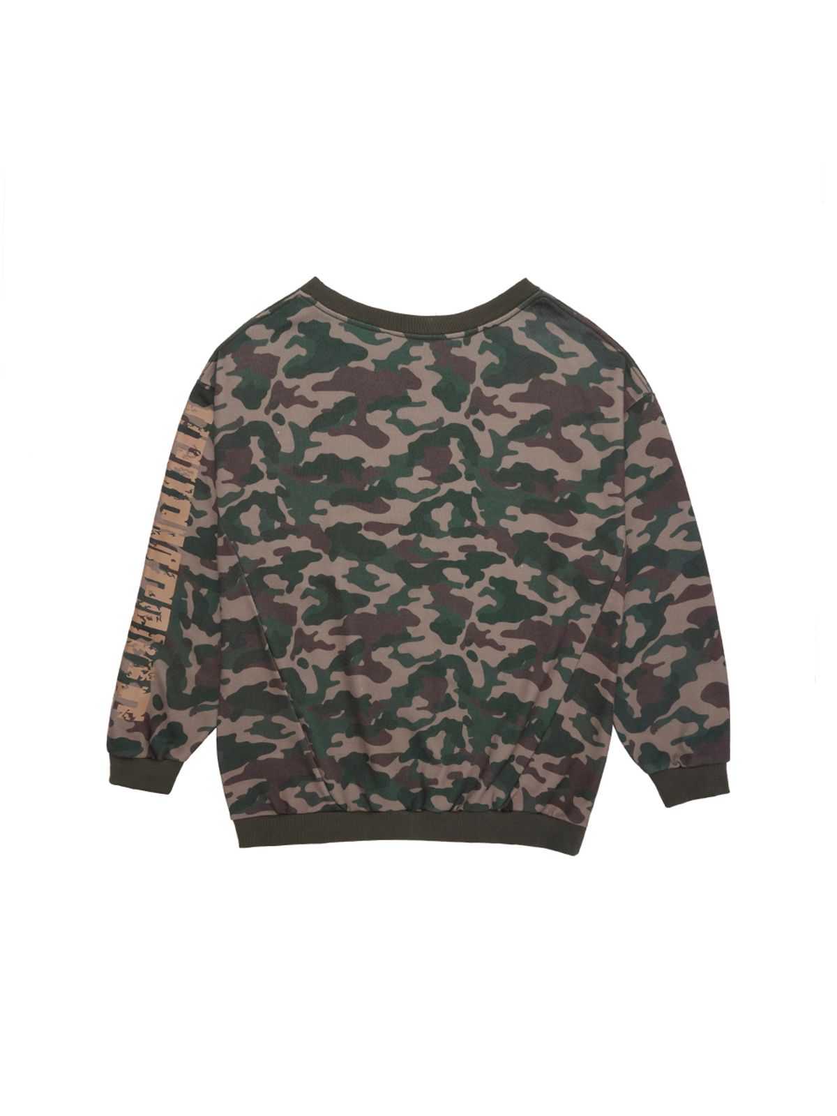 와이이이엘(YEEL) YL STUDDED OFF-SHOULDER SWEATSHIRT CAMO BEIGE