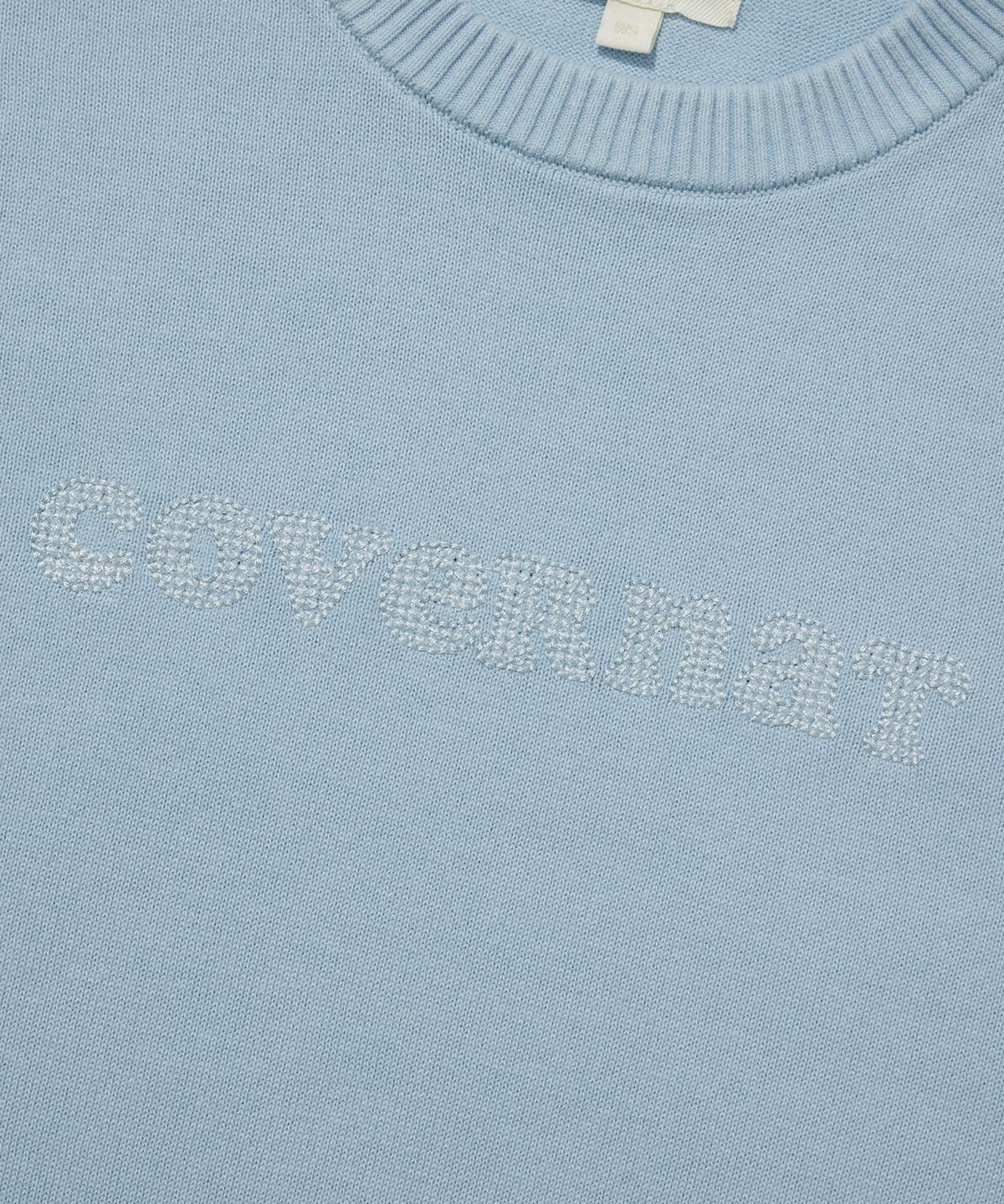 커버낫 우먼(COVERNAT WOMAN) 우먼 쿠퍼로고 니트 스카이블루