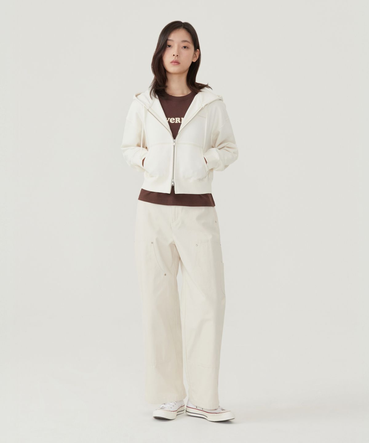 커버낫 우먼(COVERNAT WOMAN) 우먼 카펜터 워크 팬츠 라이트 베이지