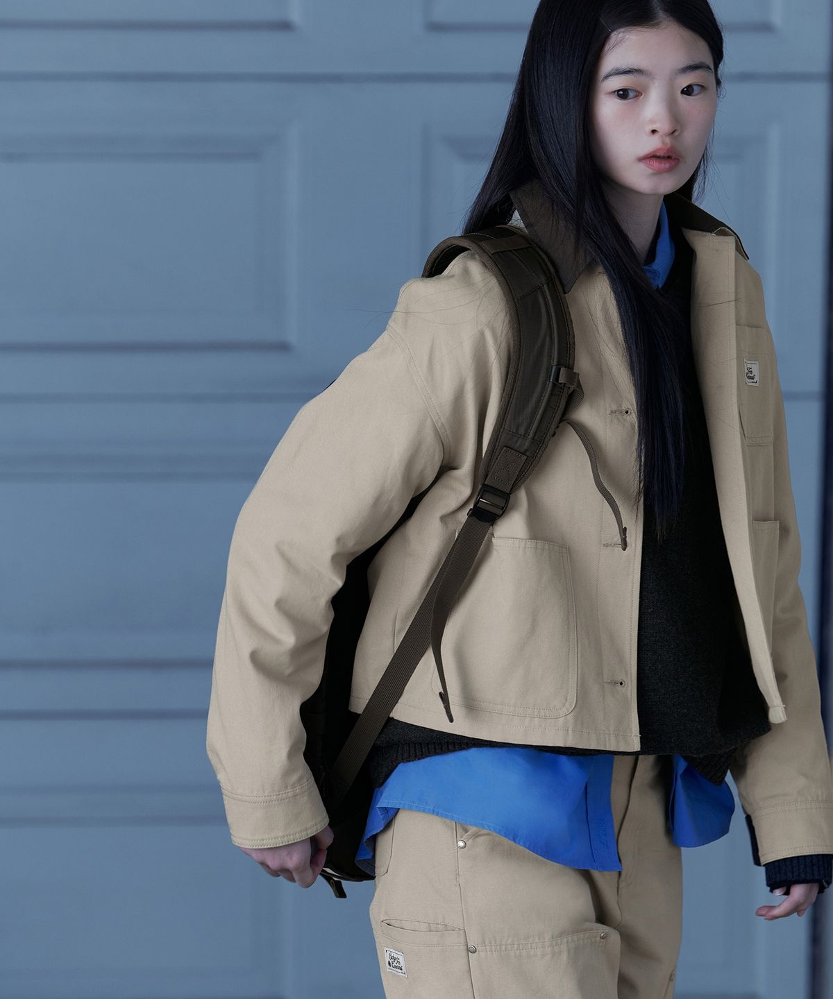 커버낫 우먼(COVERNAT WOMAN) 우먼 카펜터 워크 팬츠 카키