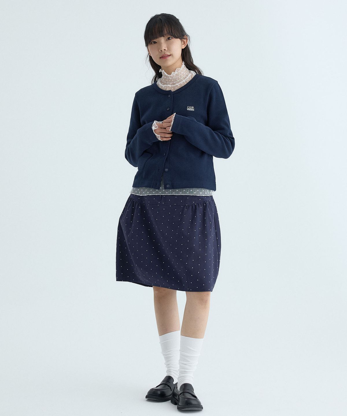코드그라피(CGP) (우먼) 데일리 가디건-다크 네이비