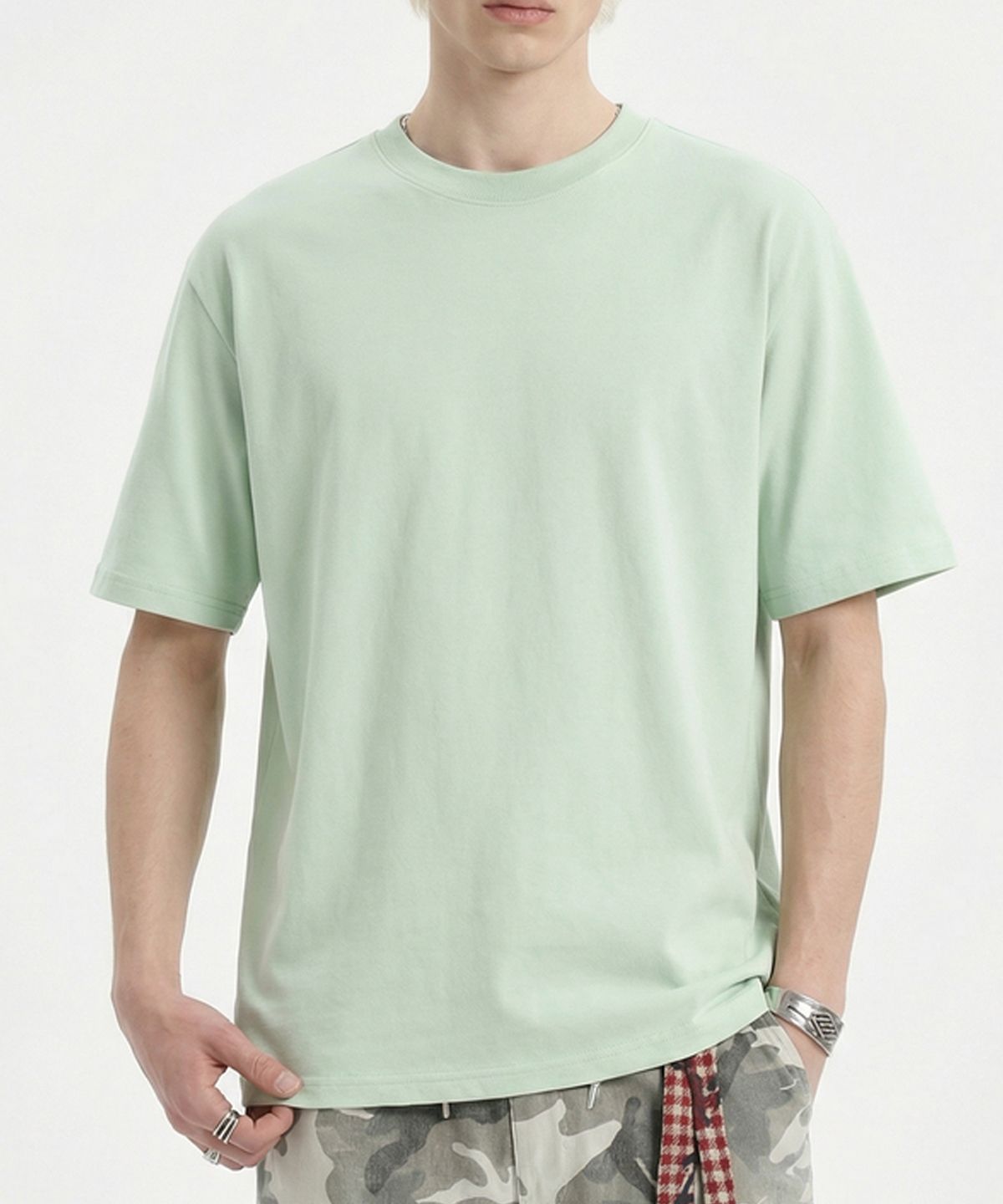 버튼서울(BUTTON SEOUL) 베이직 오버핏 쿨 테크 코튼 티셔츠(3 COLORS)