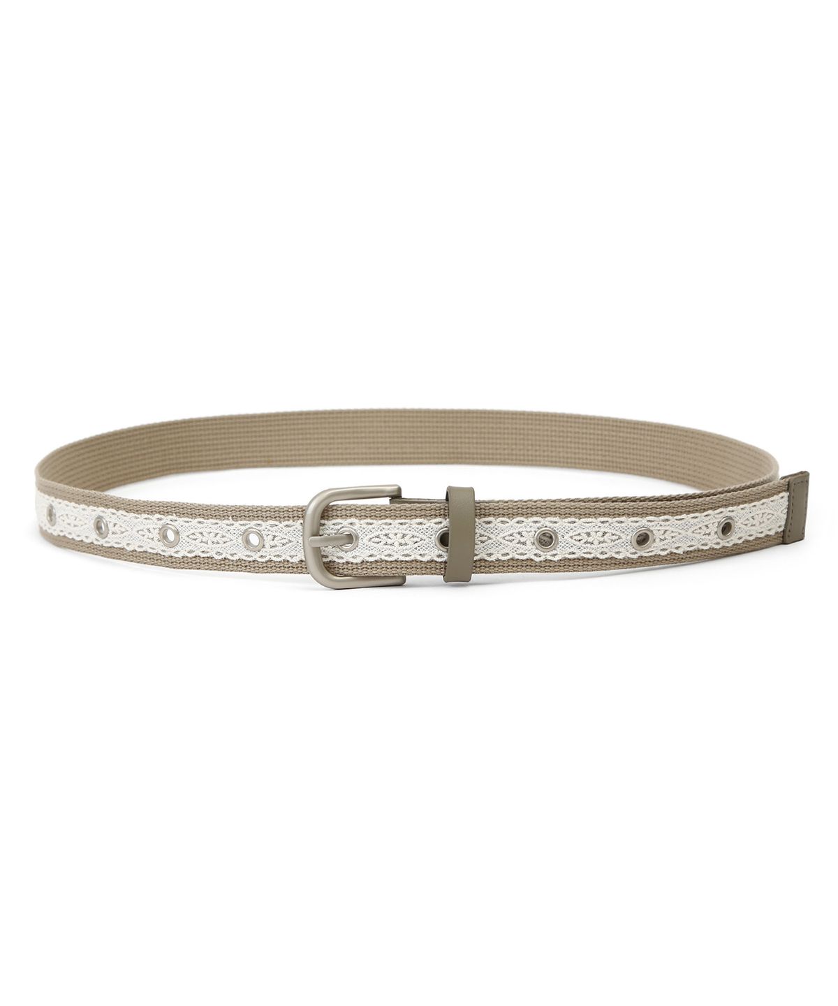 언더컨트롤 스튜디오(UNDERCONTROL STUDIO) 레이스 아일렛 벨트 LACE BELT / EYELET / D BEIGE