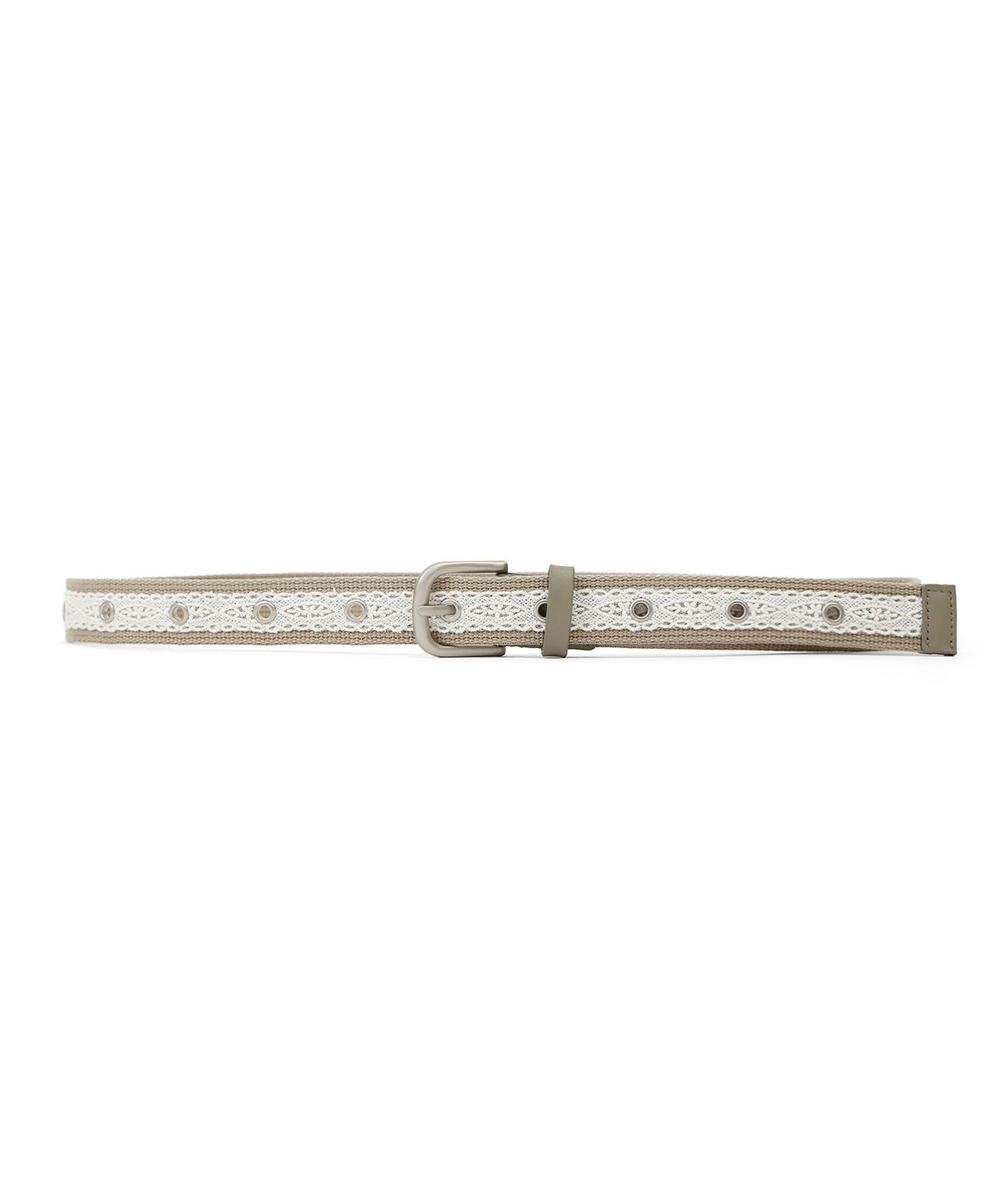 언더컨트롤 스튜디오(UNDERCONTROL STUDIO) 레이스 아일렛 벨트 LACE BELT / EYELET / D BEIGE