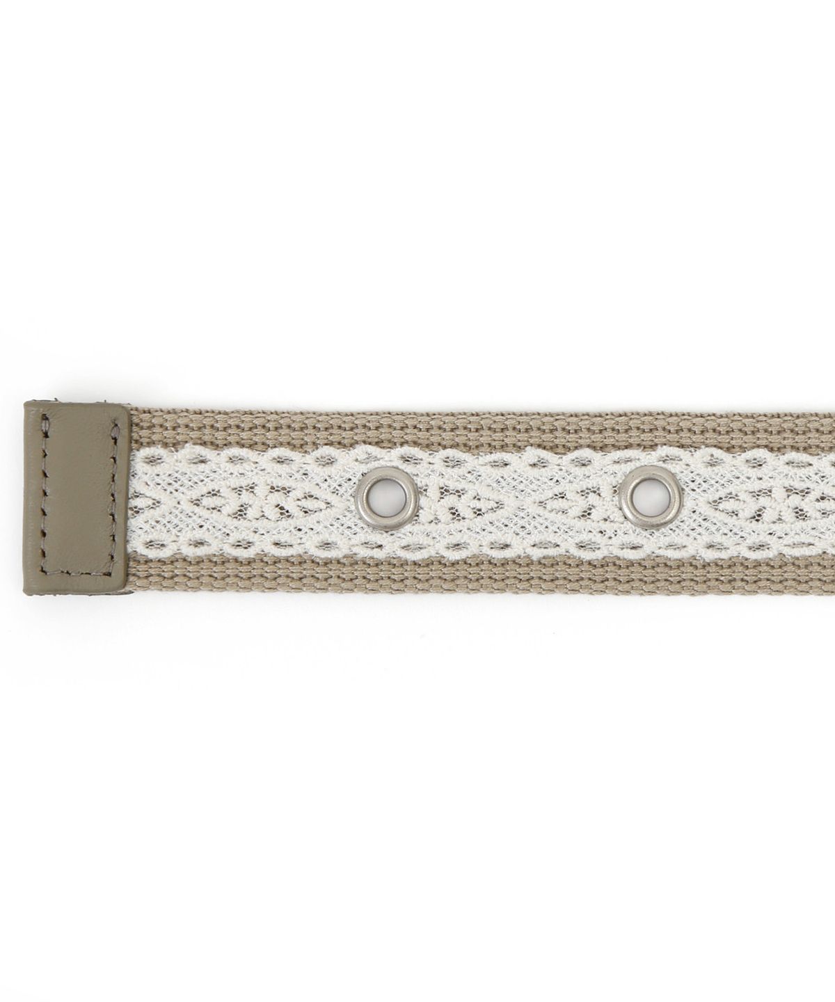 언더컨트롤 스튜디오(UNDERCONTROL STUDIO) 레이스 아일렛 벨트 LACE BELT / EYELET / D BEIGE