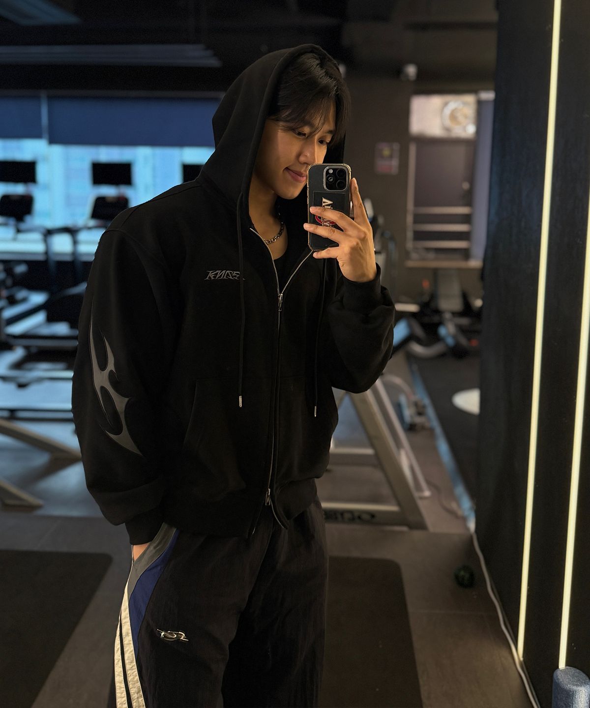 더랭크(THERANK) TRIBAL KILLSWITCH TRAINING HOODED ZIP-UP [BLACK]