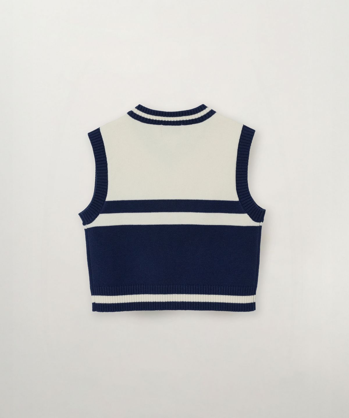 세터 키즈(SATUR KIDS) (K) 컬러 블록 브이넥 베스트 네이비