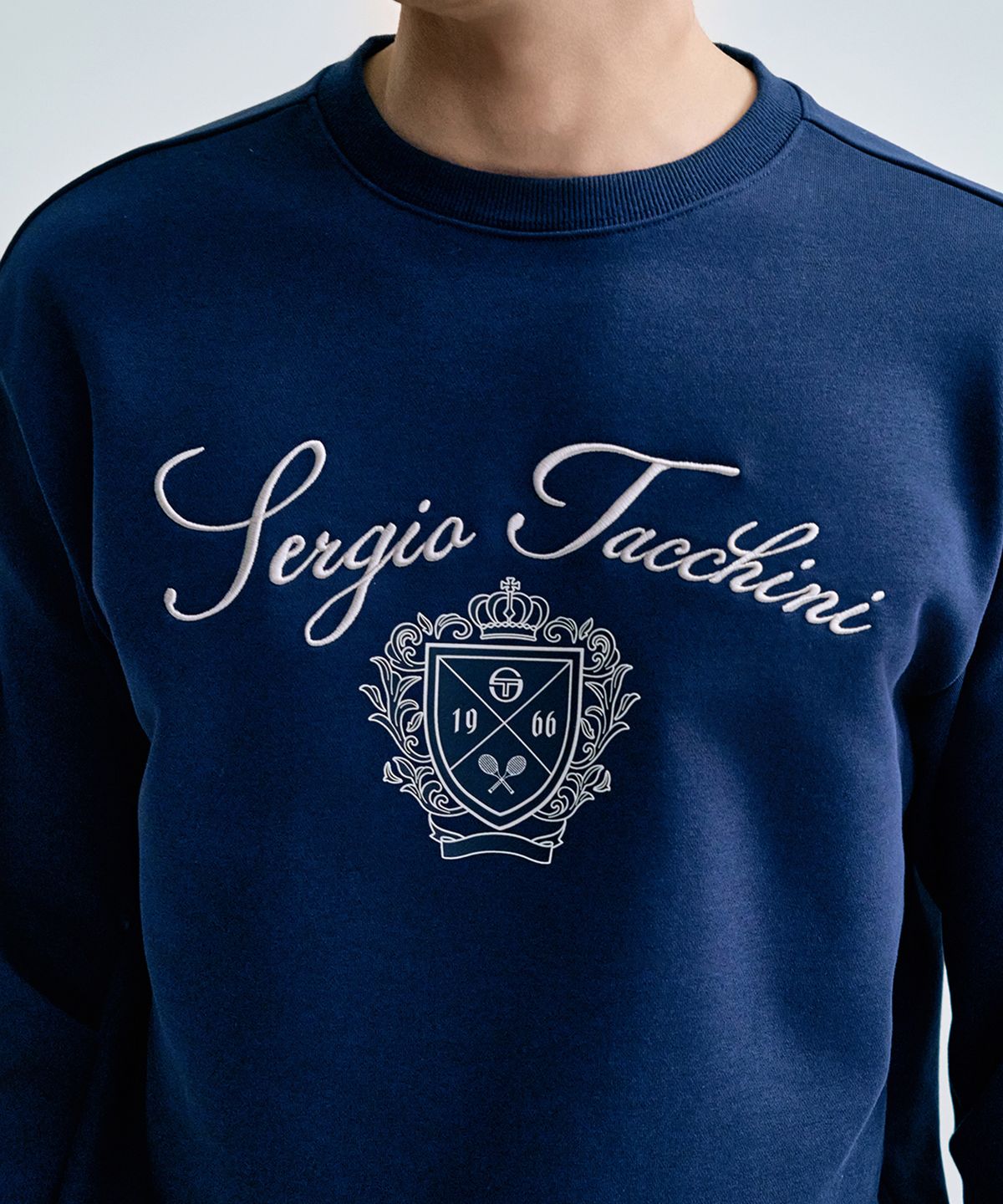세르지오 타키니(SERGIO TACCHINI) U 쿠쉬라이트 프렌치 클래식 맨투맨 (Navy)