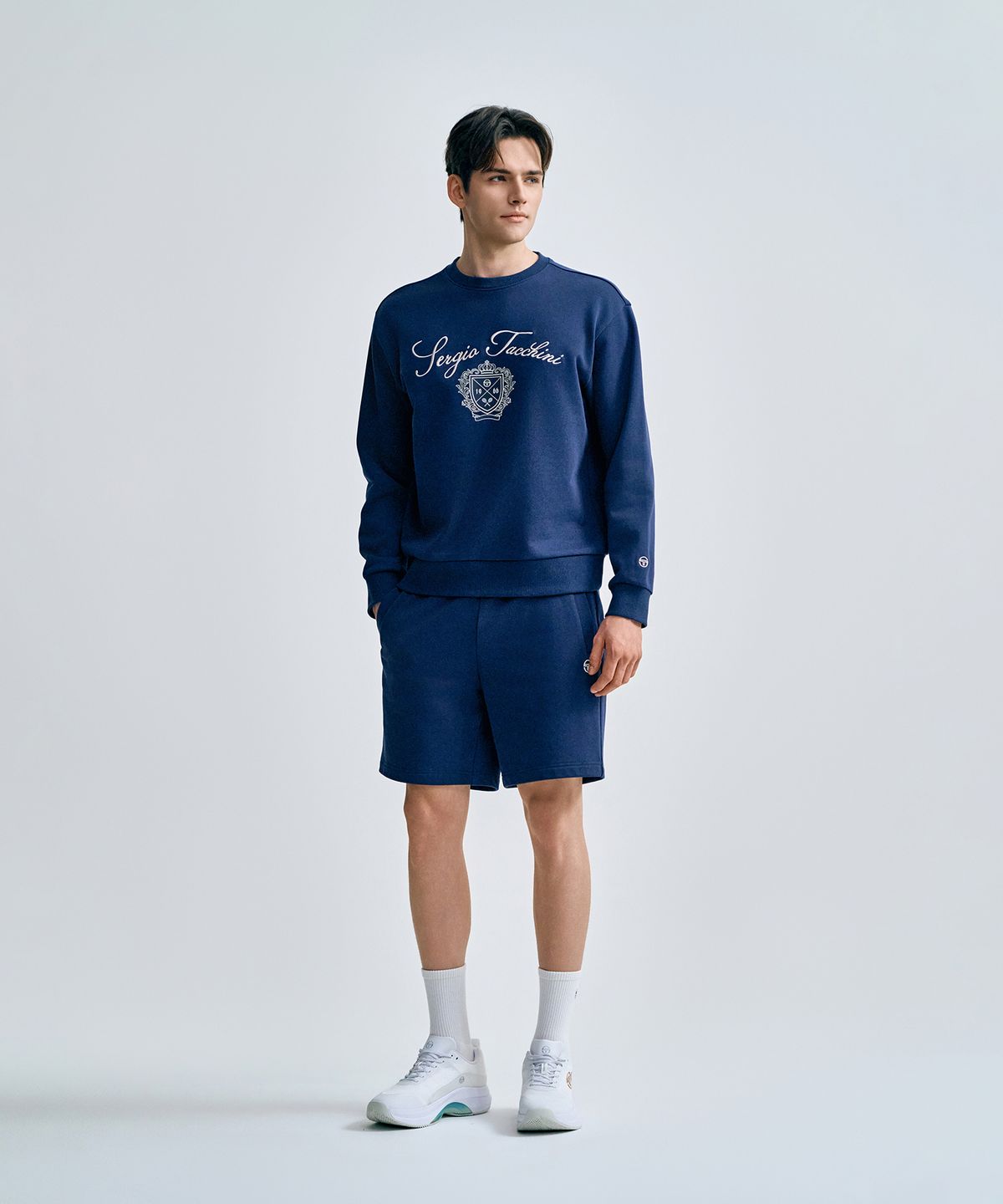 세르지오 타키니(SERGIO TACCHINI) U 쿠쉬라이트 프렌치 클래식 맨투맨 (Navy)