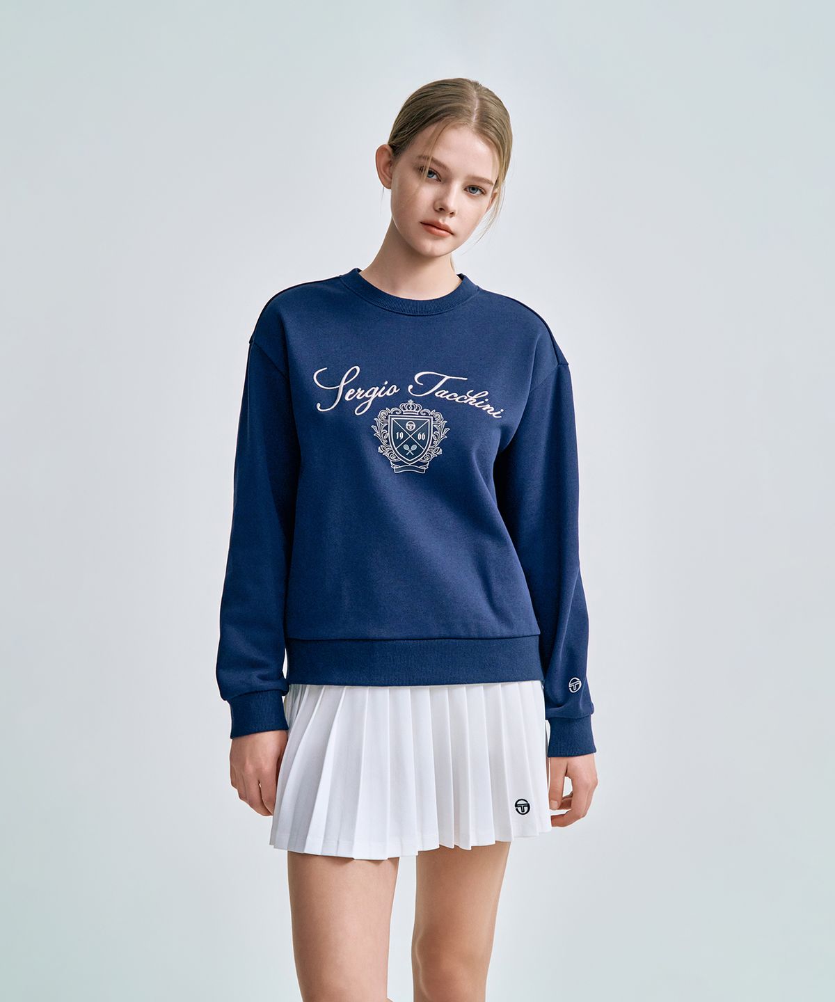 세르지오 타키니(SERGIO TACCHINI) U 쿠쉬라이트 프렌치 클래식 맨투맨 (Navy)