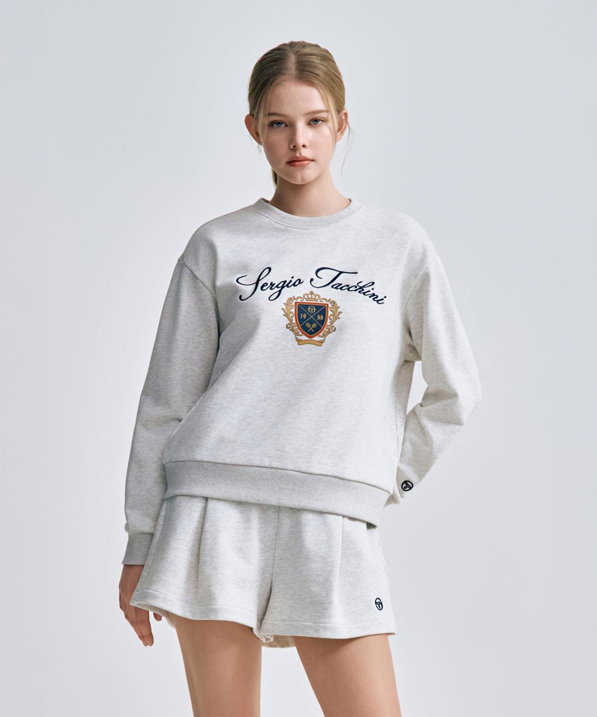 세르지오 타키니(SERGIO TACCHINI) U 쿠쉬라이트 프렌치 클래식 맨투맨 (Mg.Cream)