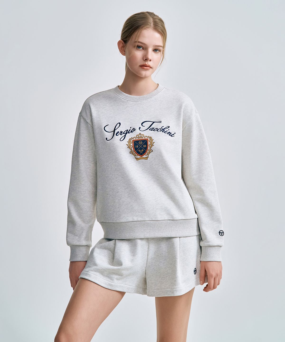 세르지오 타키니(SERGIO TACCHINI) U 쿠쉬라이트 프렌치 클래식 맨투맨 (Mg.Cream)