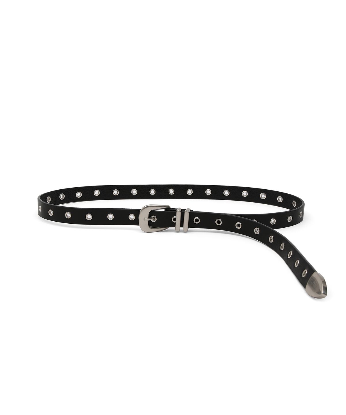 언더컨트롤 스튜디오(UNDERCONTROL STUDIO) 아일렛 소가죽 롱 벨트 LONG WESTERN BELT / EYELET / BLACK
