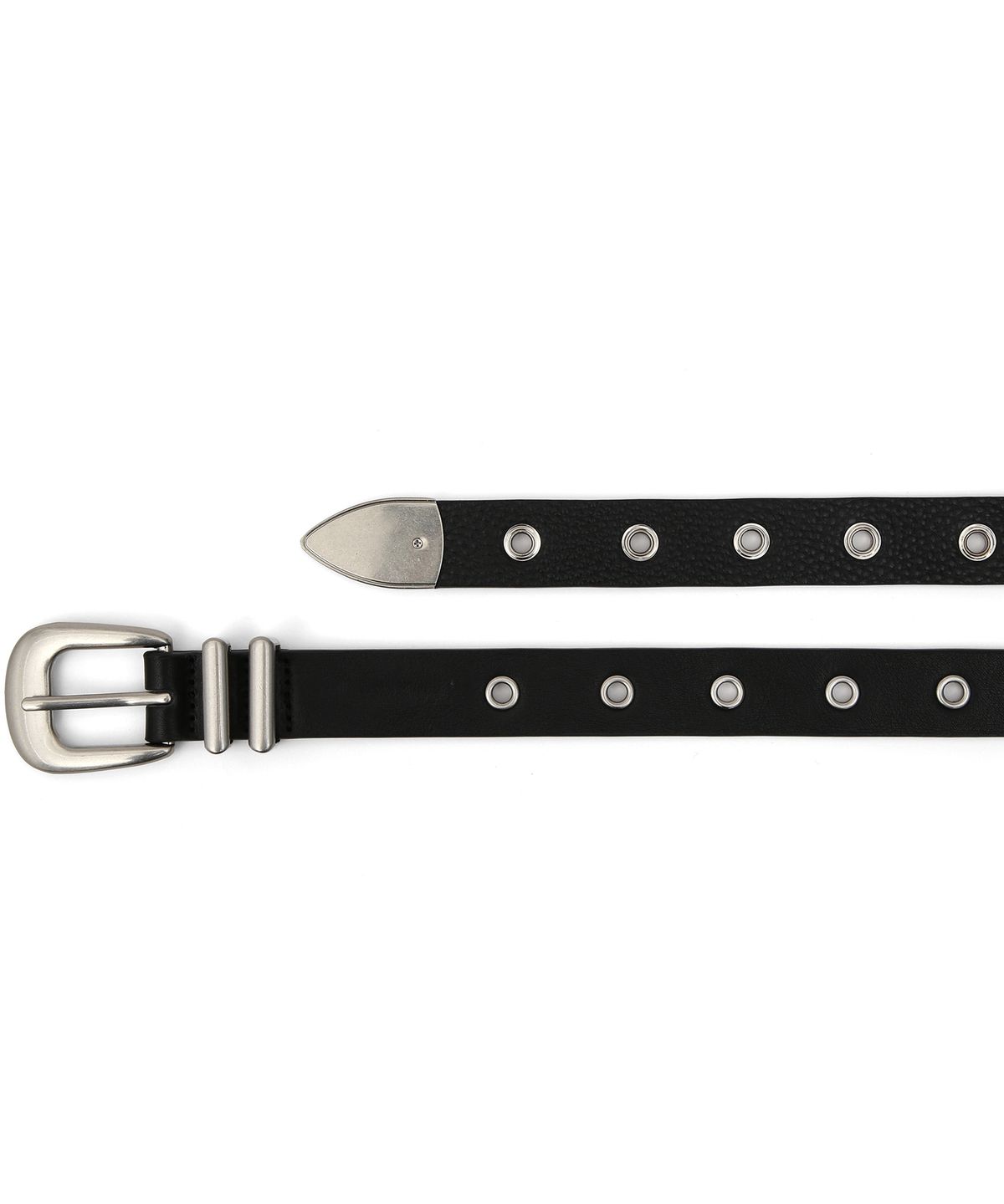 언더컨트롤 스튜디오(UNDERCONTROL STUDIO) 아일렛 소가죽 롱 벨트 LONG WESTERN BELT / EYELET / BLACK