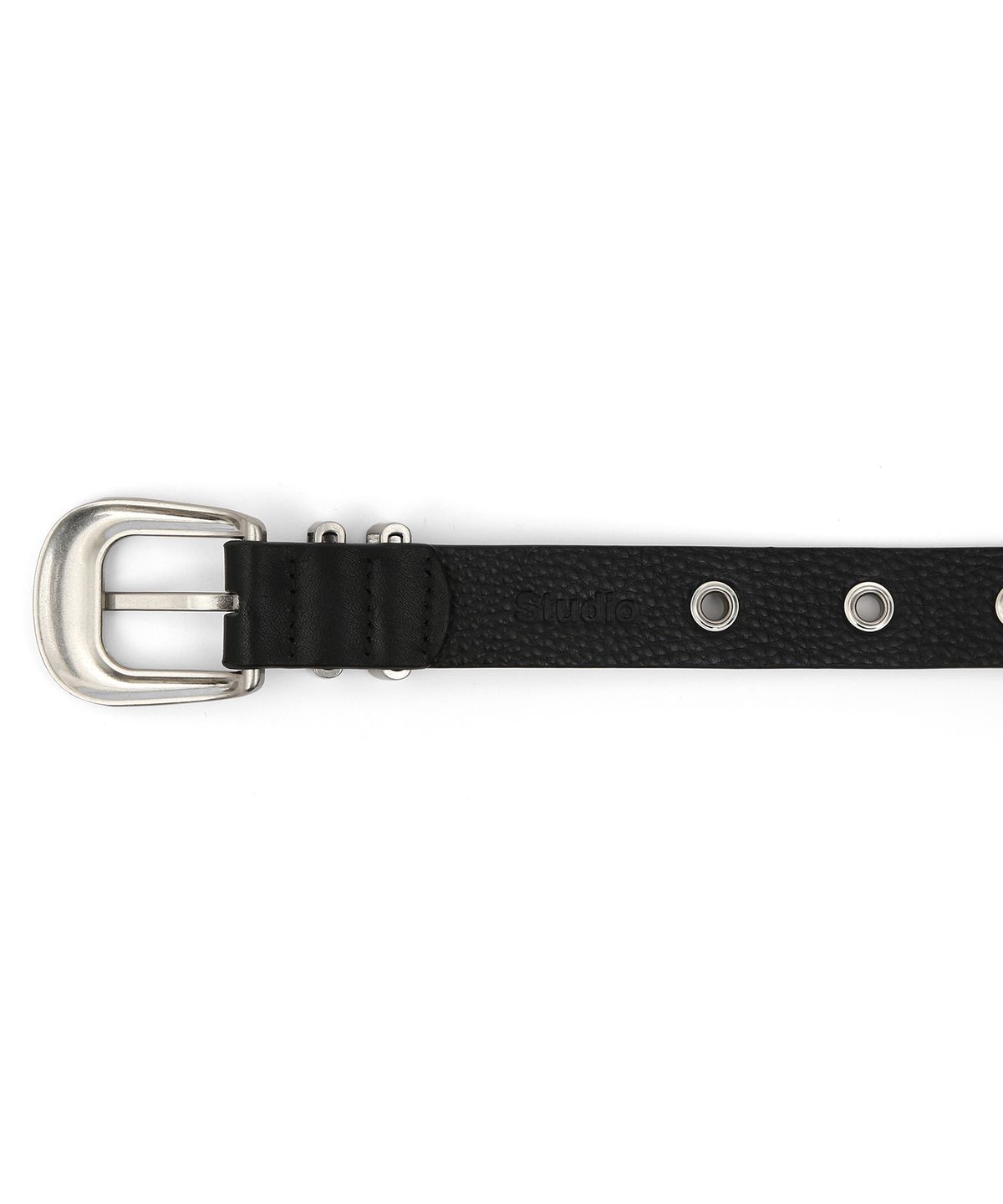 언더컨트롤 스튜디오(UNDERCONTROL STUDIO) 아일렛 소가죽 롱 벨트 LONG WESTERN BELT / EYELET / BLACK