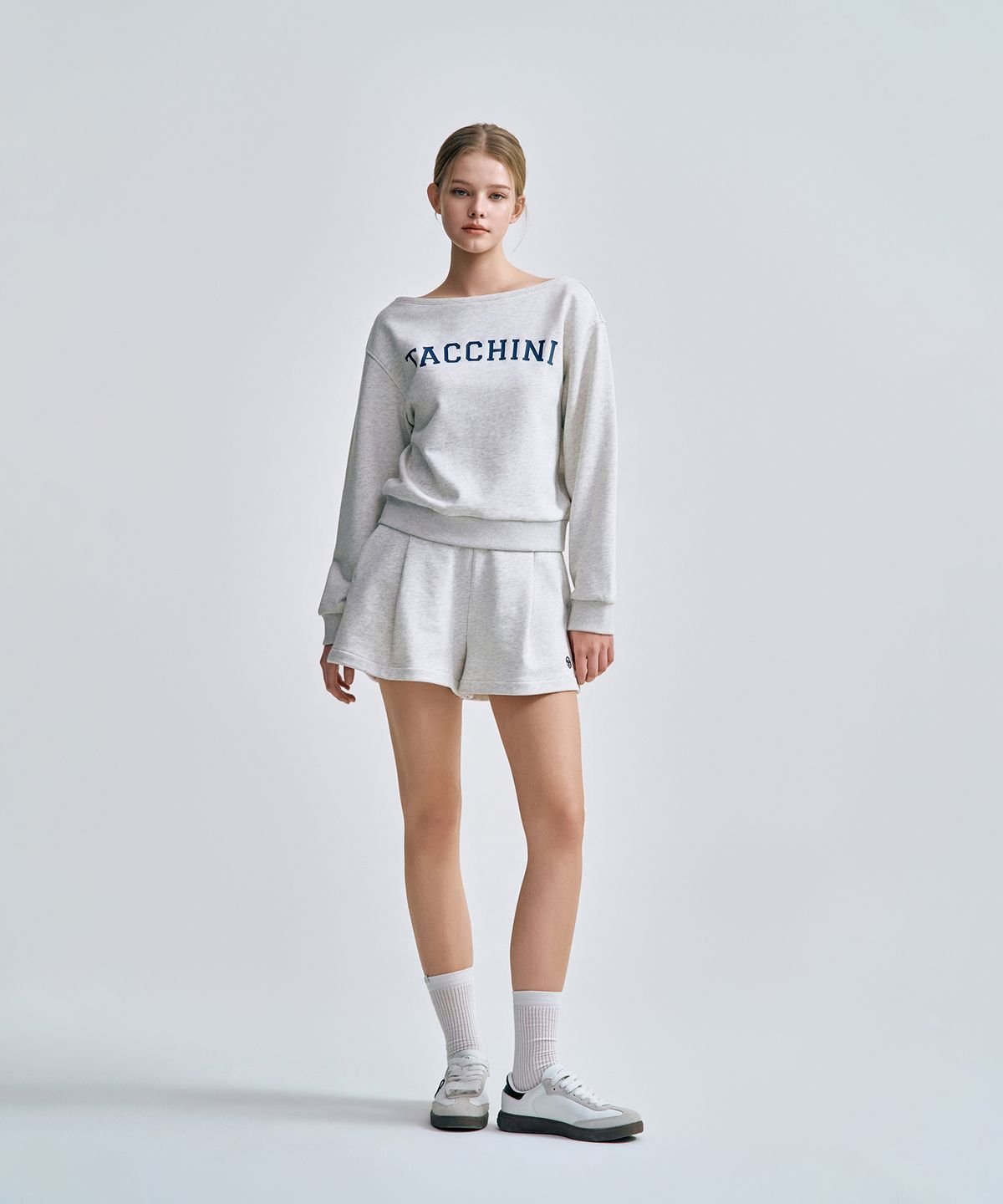 세르지오 타키니(SERGIO TACCHINI) W 쿠쉬라이트 프렌치 보트넥 맨투맨 (Mg.Cream)