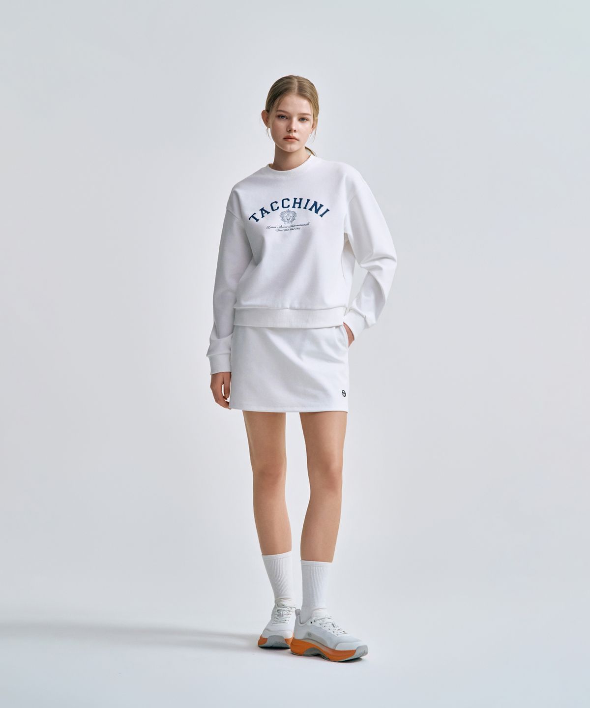 세르지오 타키니(SERGIO TACCHINI) W 쿠쉬라이트 스커트 (White)