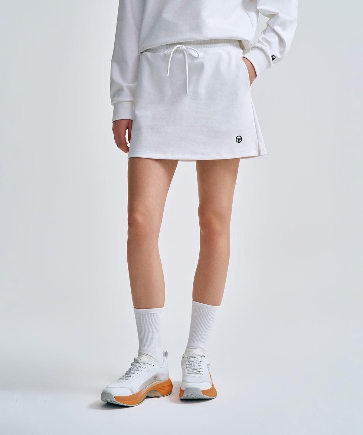 세르지오 타키니(SERGIO TACCHINI) W 쿠쉬라이트 스커트 (White)