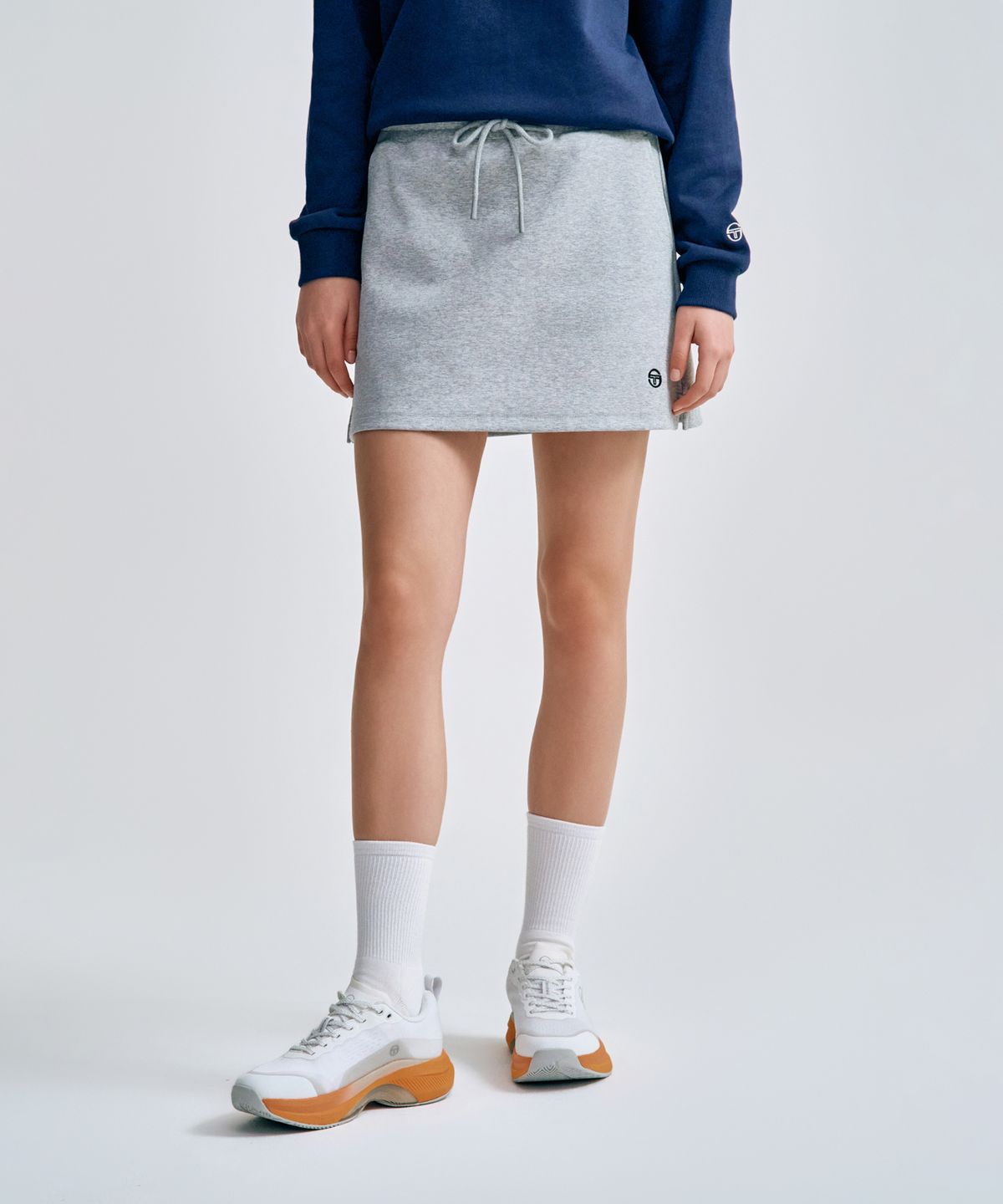 세르지오 타키니(SERGIO TACCHINI) W 쿠쉬라이트 스커트 (Melange Grey)