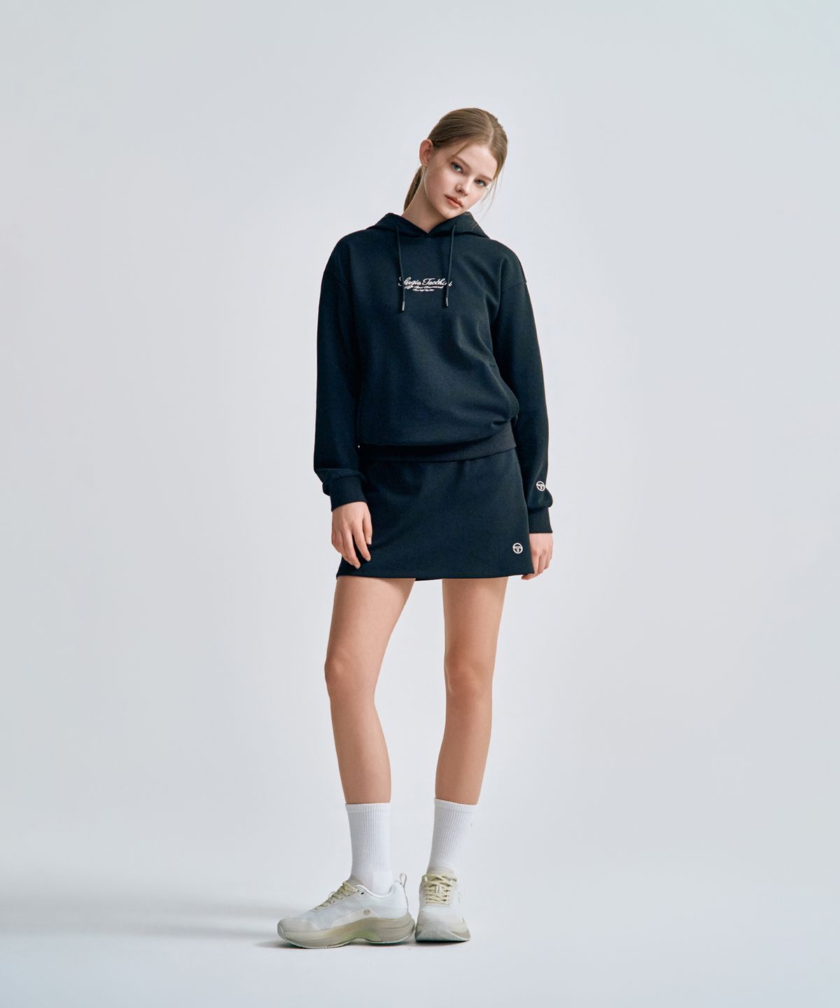 세르지오 타키니(SERGIO TACCHINI) W 쿠쉬라이트 스커트 (Black)