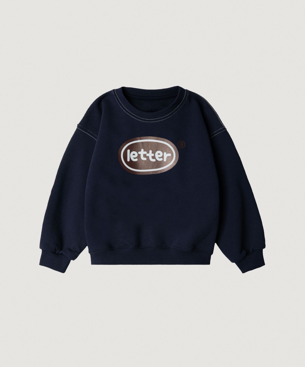 보나츠(BONATS) 리틀 레터 스웻셔츠_NAVY