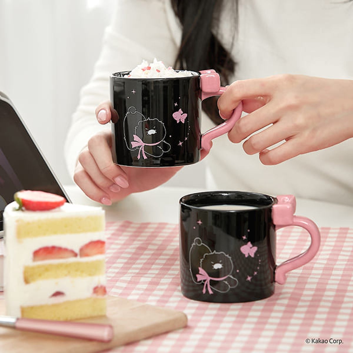 캐샵(KESHOP) 블랙춘 리본 머그 340ml