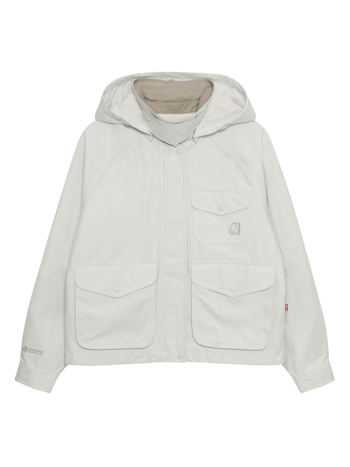노르디스크(NORDISK) 고어 윈드스토퍼 후디 헌팅자켓 - W_Off White