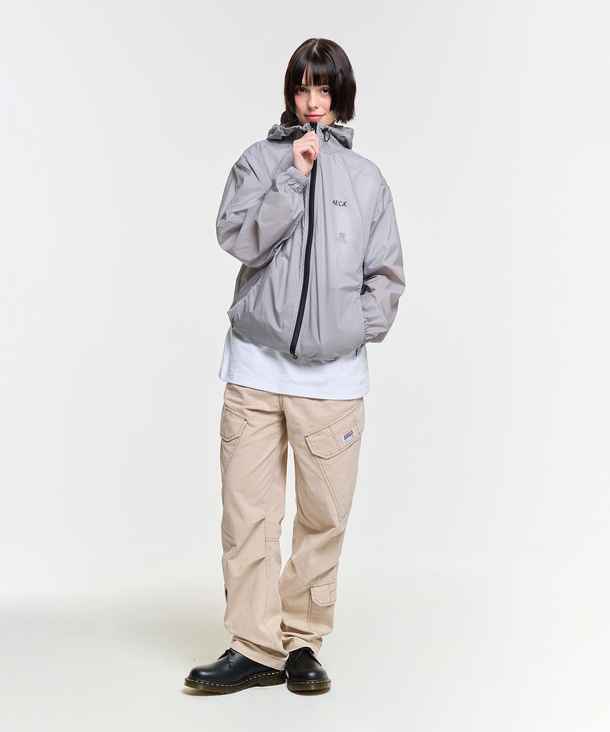 에이카화이트(AECA) AECA PACKABLE WINDBREAKER-GREY