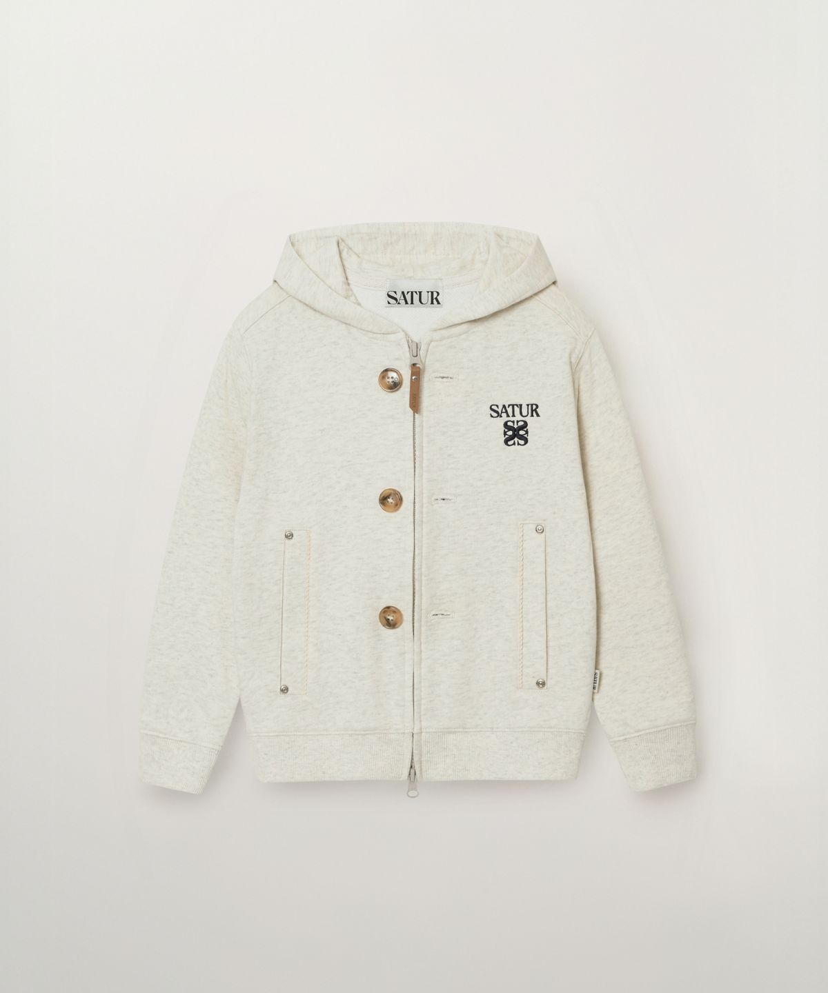 세터 키즈(SATUR KIDS) (K) 테오 로프 파이핑 후드 집업 오트밀