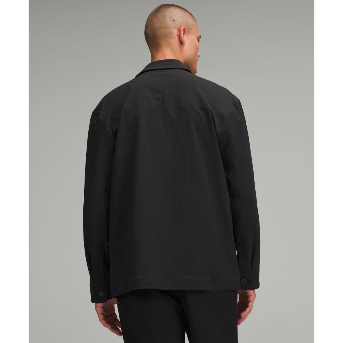 룰루레몬(LULULEMON) 릴랙스 핏 텍스처드 오버셔츠  BLK