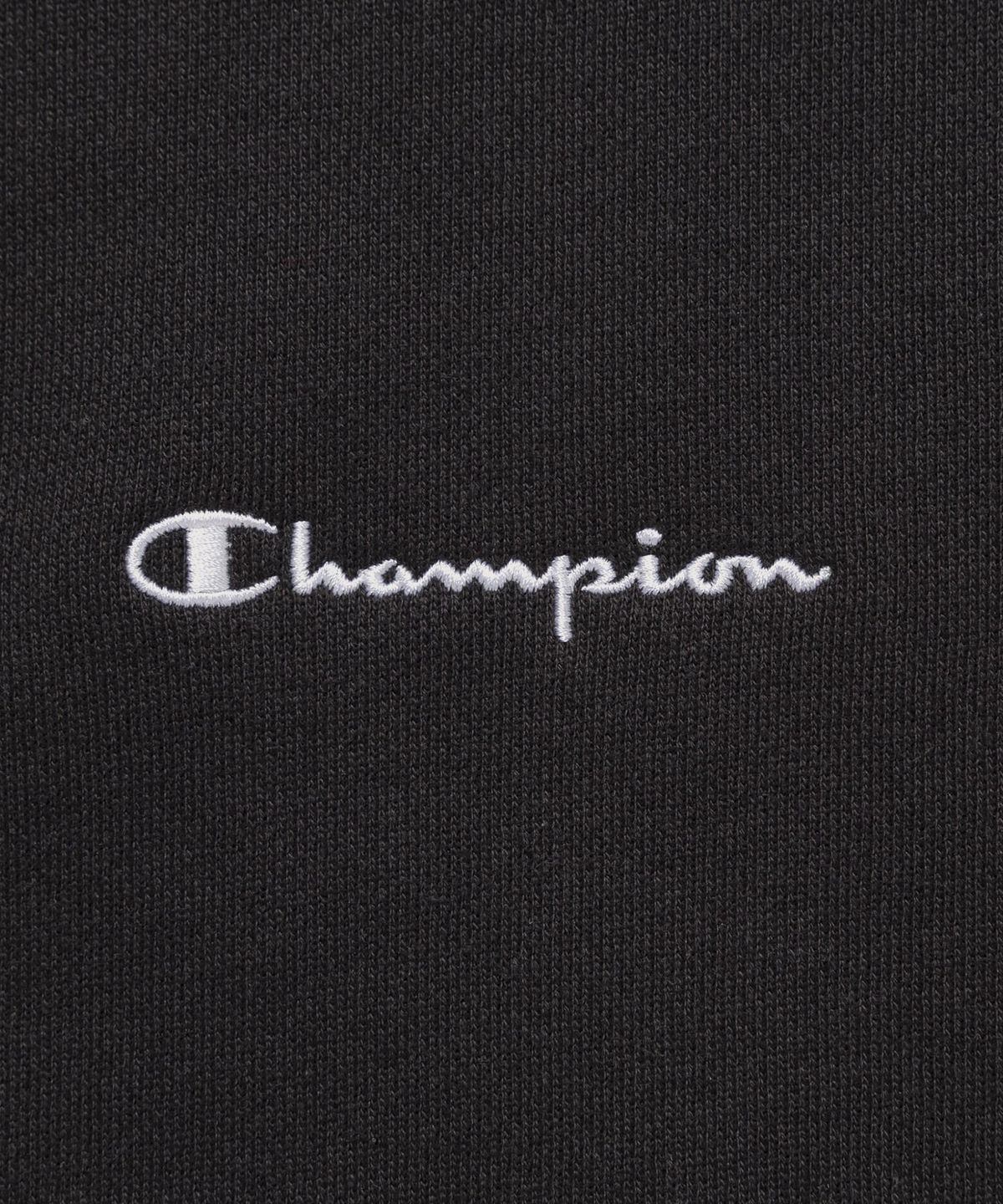 챔피온(CHAMPION) 챔피온 X 더블탭스 테리 플리스 크루넥 후드 티셔츠 Off Black