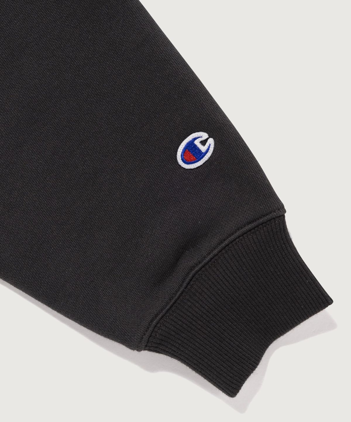 챔피온(CHAMPION) 챔피온 X 더블탭스 테리 플리스 크루넥 후드 티셔츠 Off Black