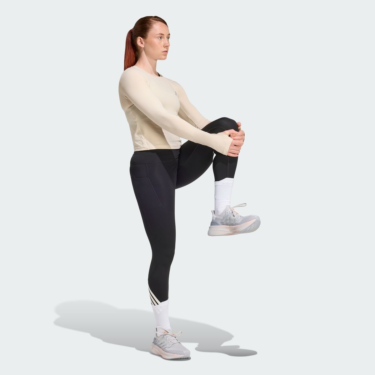 아디다스(ADIDAS) 아디365 클라이마쿨 3-스트라이프 러닝 롱 레깅스 KE3738