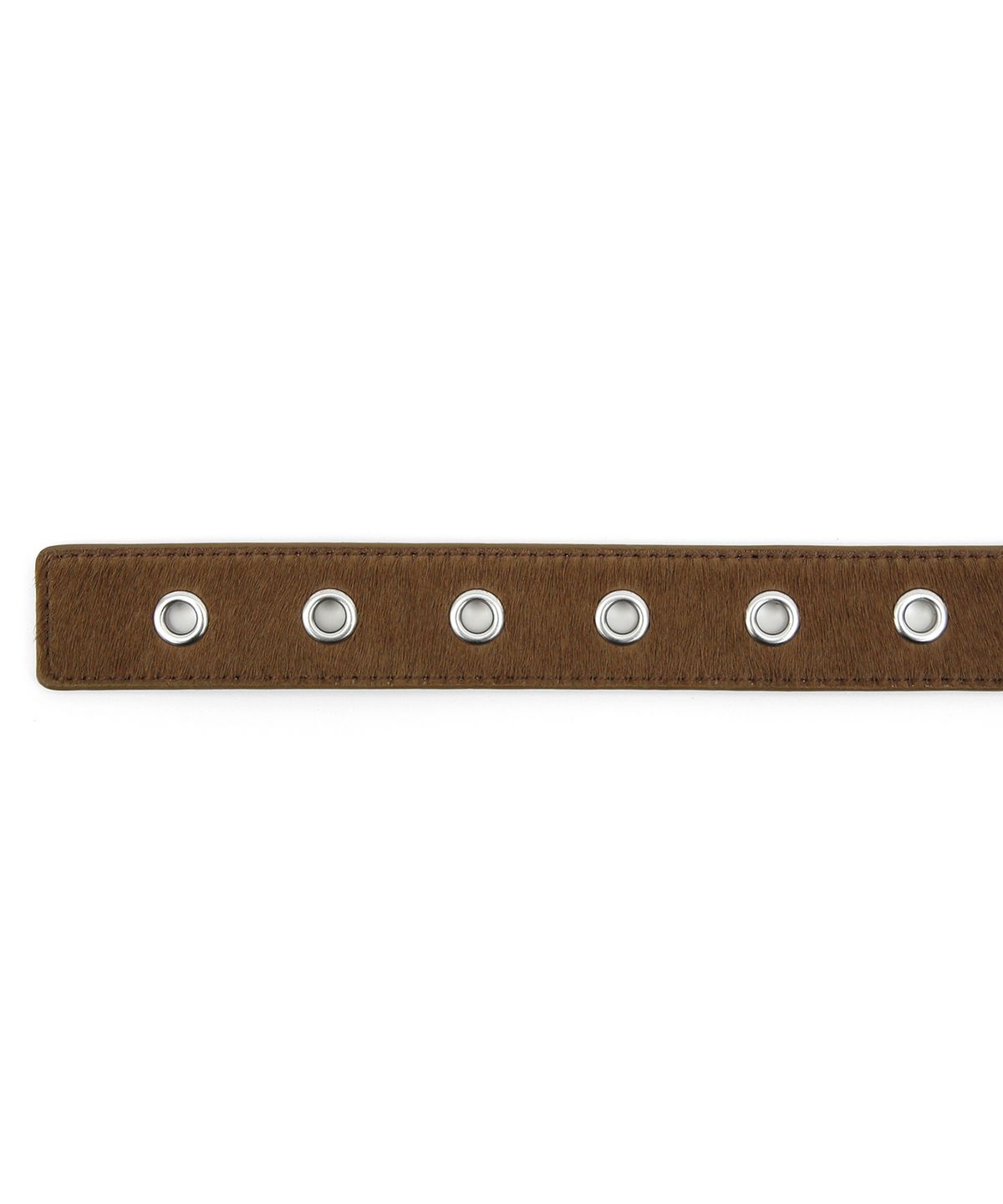 언더컨트롤 스튜디오(UNDERCONTROL STUDIO) 아일렛 송치 벨트 HAIRCALF BELT / EYELET / BROWN