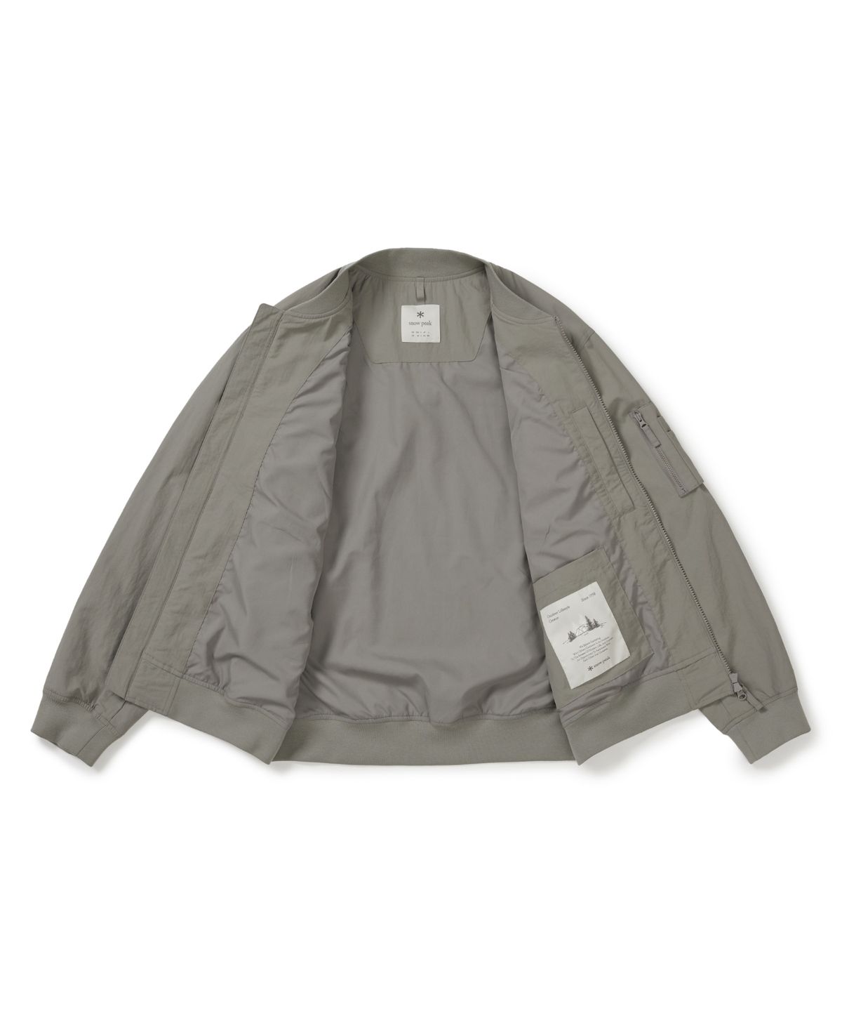 스노우피크 어패럴(SNOWPEAK APPAREL) 캠플 봄버 자켓 (S26ZMCWB14) Vintage Gray
