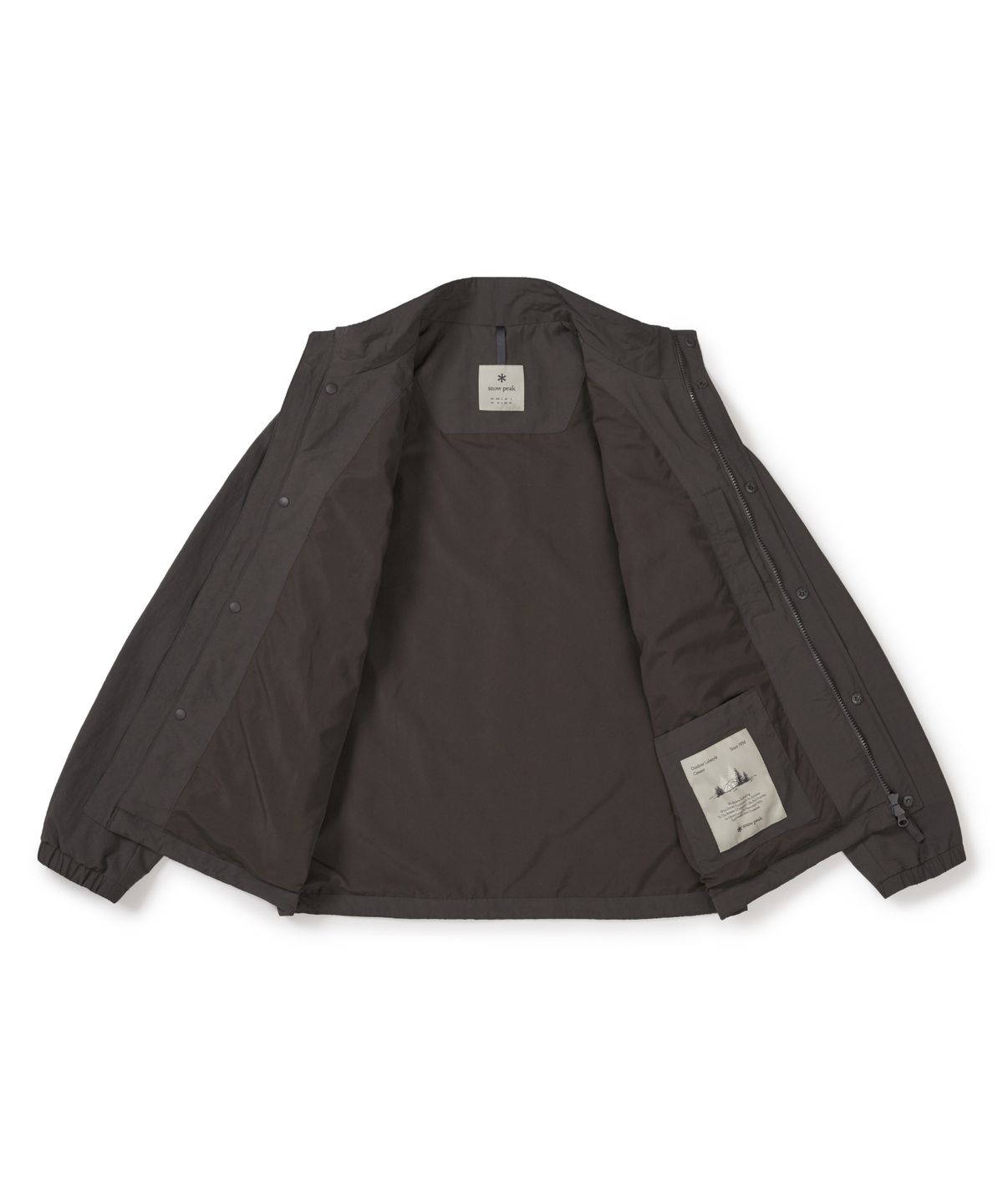 스노우피크 어패럴(SNOWPEAK APPAREL) 캠플 스탠드넥 바람막이 (S26ZMCWB12) Chocolate Khaki